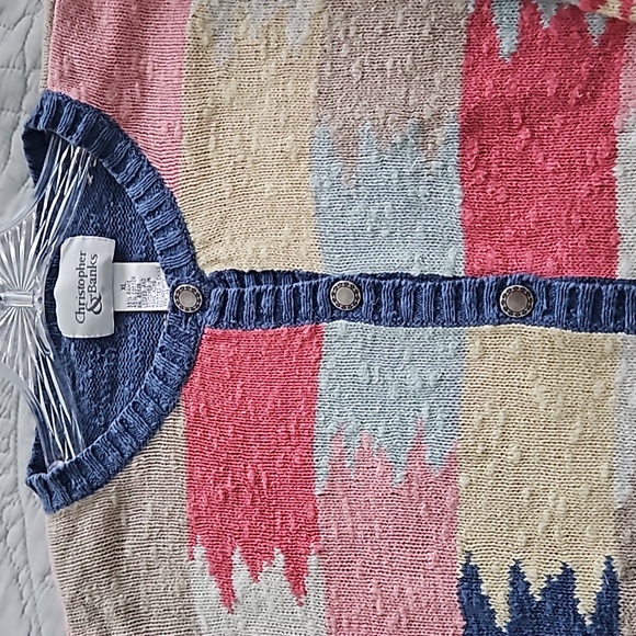 Y2K vintage southwestern button-front cardigan sweater size extra large - Picture 2 of 12